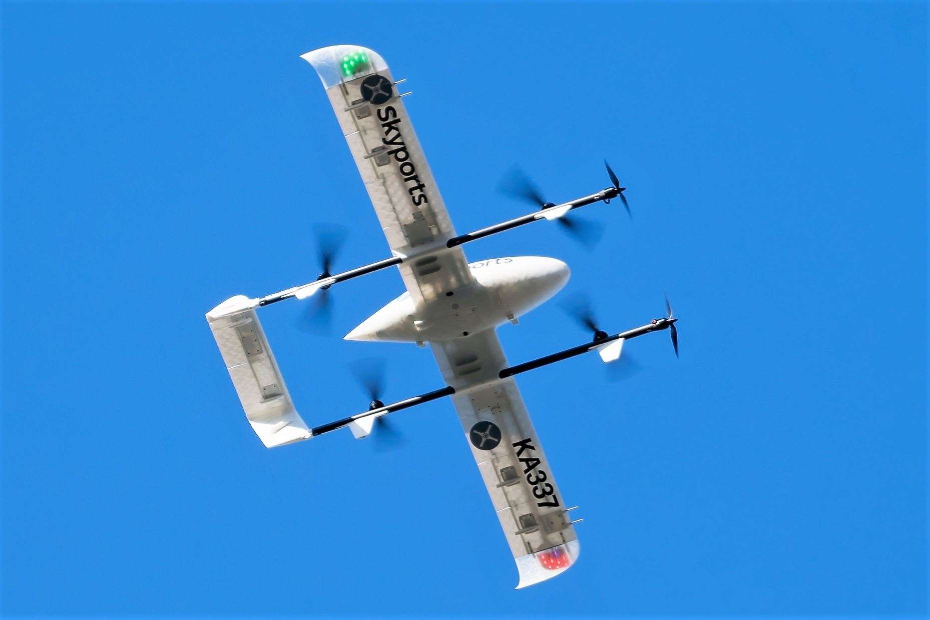 Satellite-enabled drone.