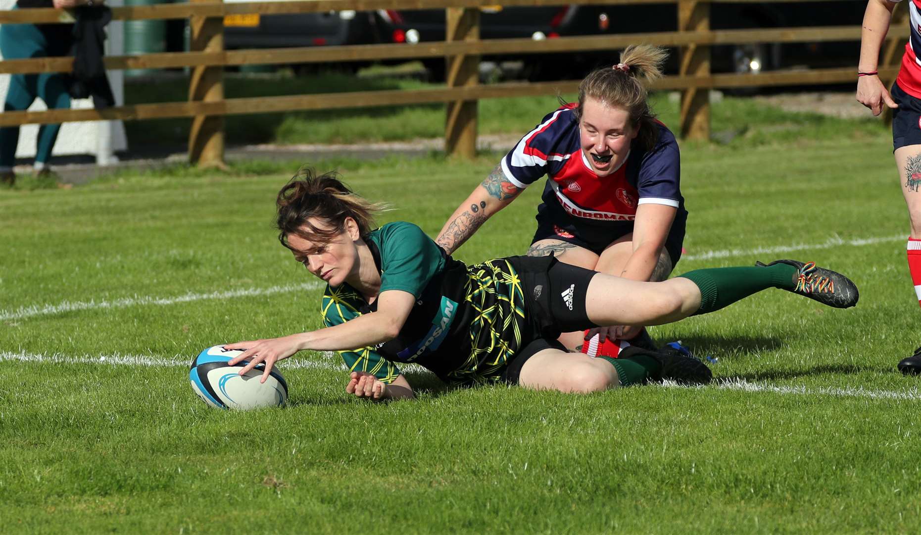 Ashley McLean adds another try for the Krakens against Moray. Picture: James Gunn