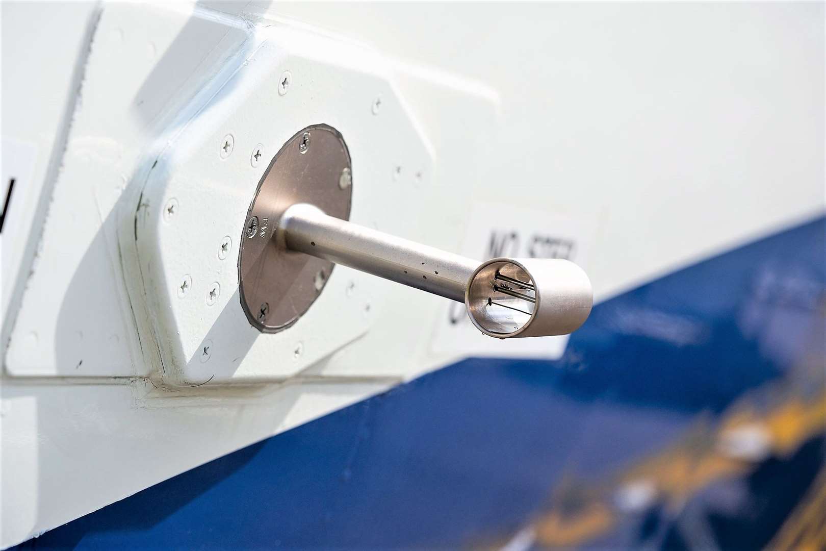 Silver probe mounted on the side of the research aircraft. Picture: National Centre for Atmospheric Science