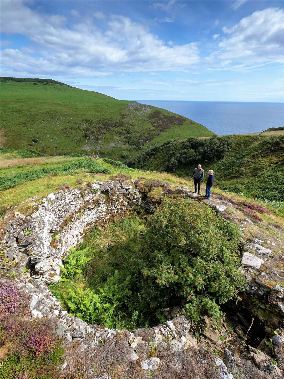 Aerial shot of the broch before work started. Picture: Jim Richardson