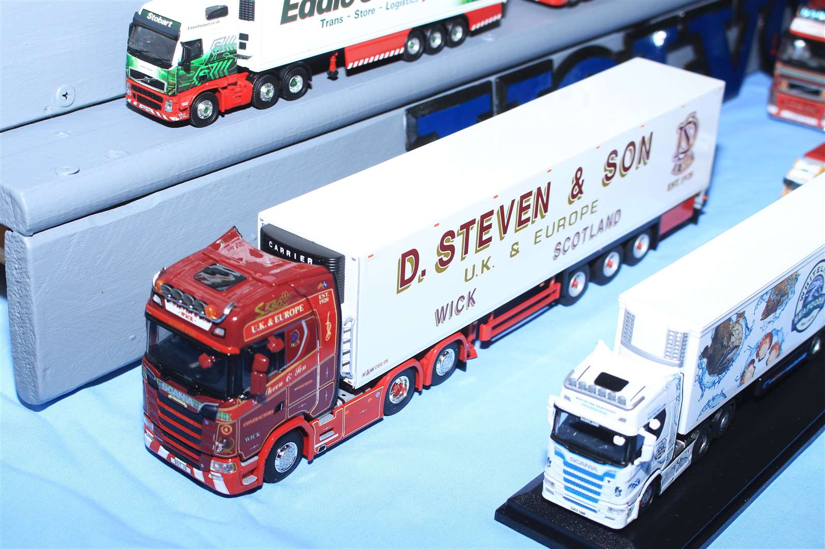 Lorries on display at Caithness Model Club's two-day show which was sponsored by D Steven and Son.