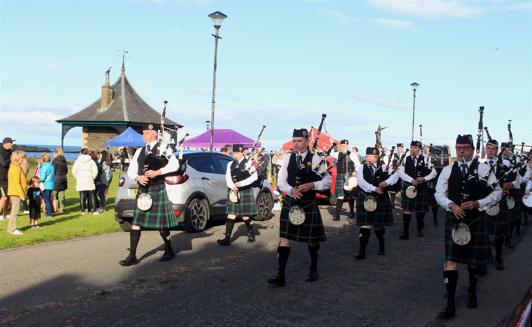 Wick RBLS Pipe band played at the start of the event.
