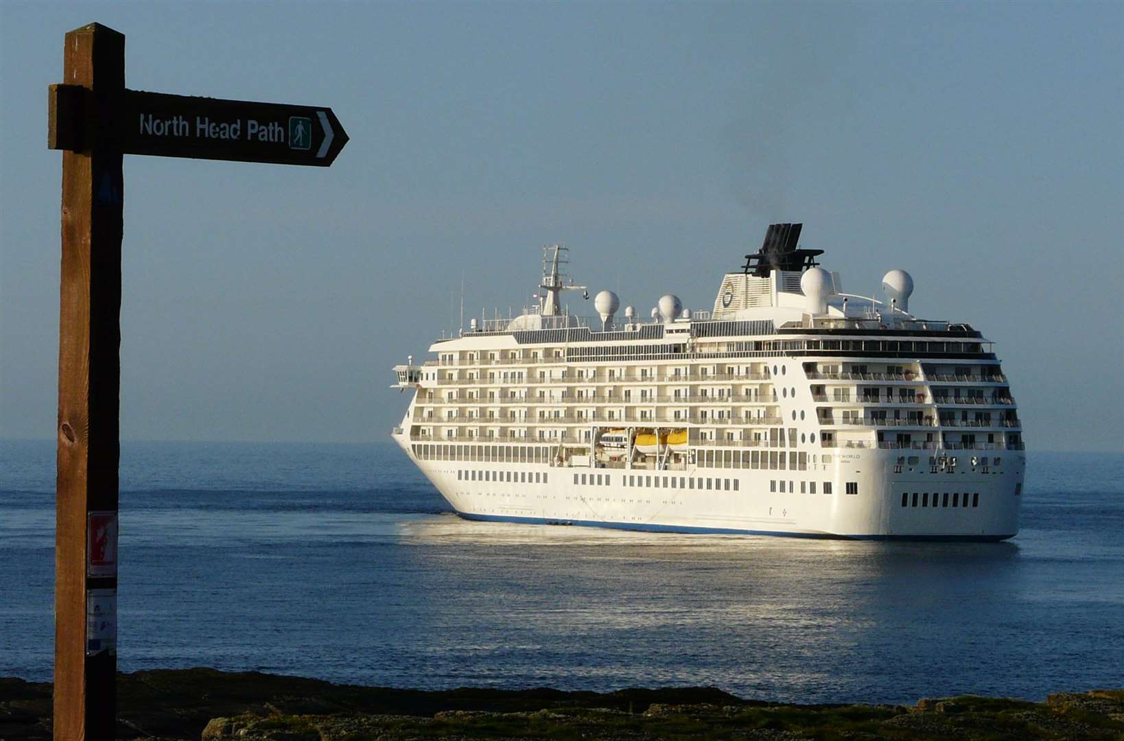 The world’s biggest luxury cruise liner – called The World – stopped off outside Wick harbour this week in 2011 as part of a global tour. Hundreds of people turned out to see the 644ft ship.