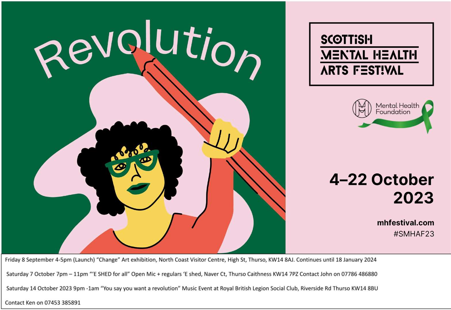 The Scottish Mental Health and Arts Festival theme this year is 'Revolution'.