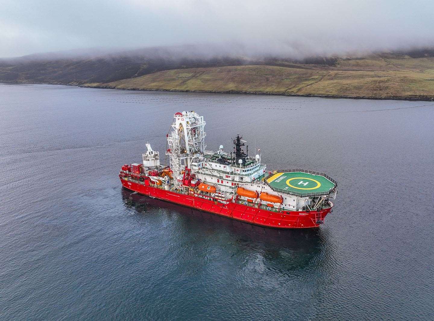 The specialist vessel Seawell has played a key role in the Shetland HVDC link project. Picture: Calum Fraser Photography