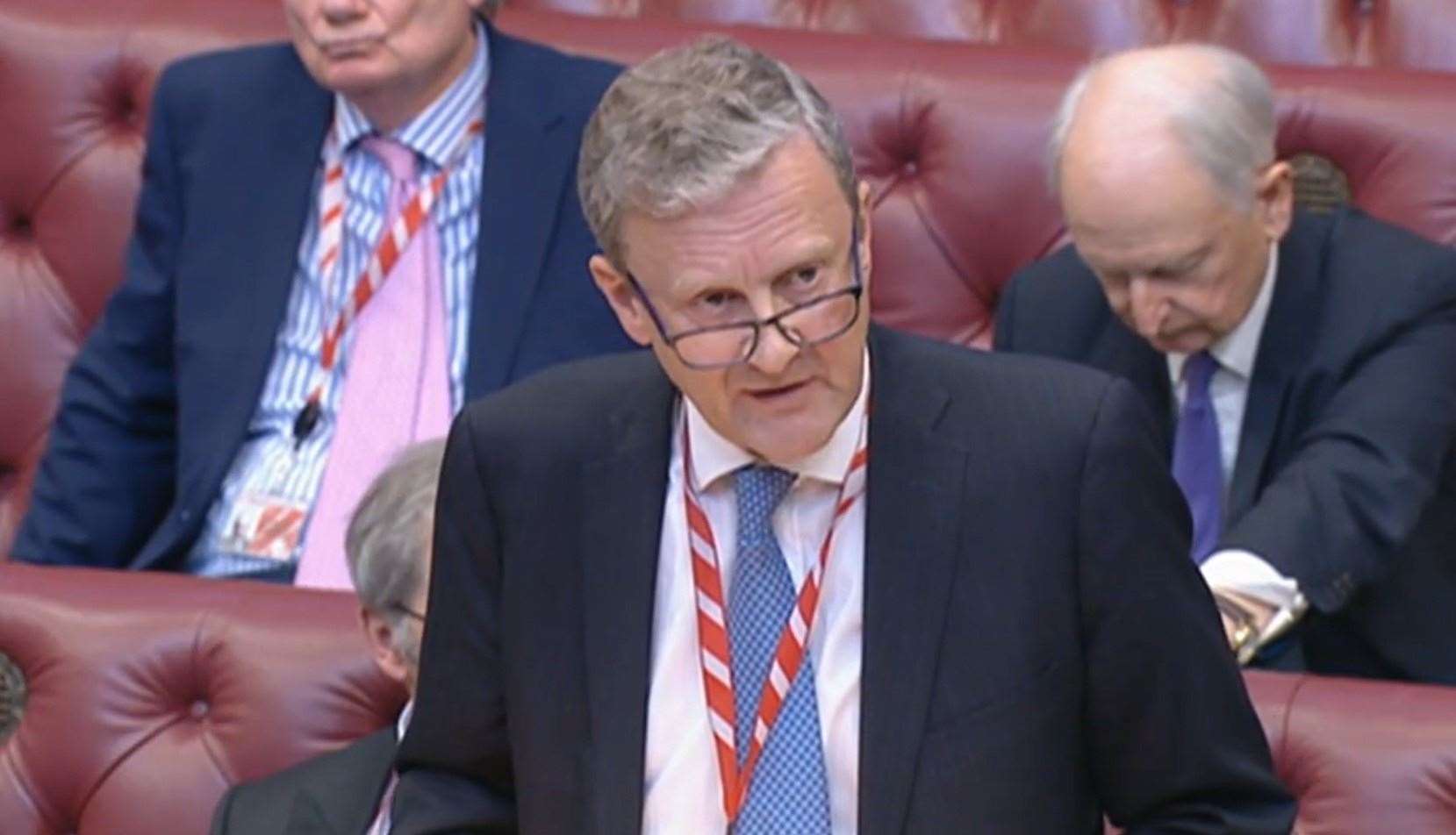 Home Office minister Lord Sharpe of Epsom addresses peers (PA)