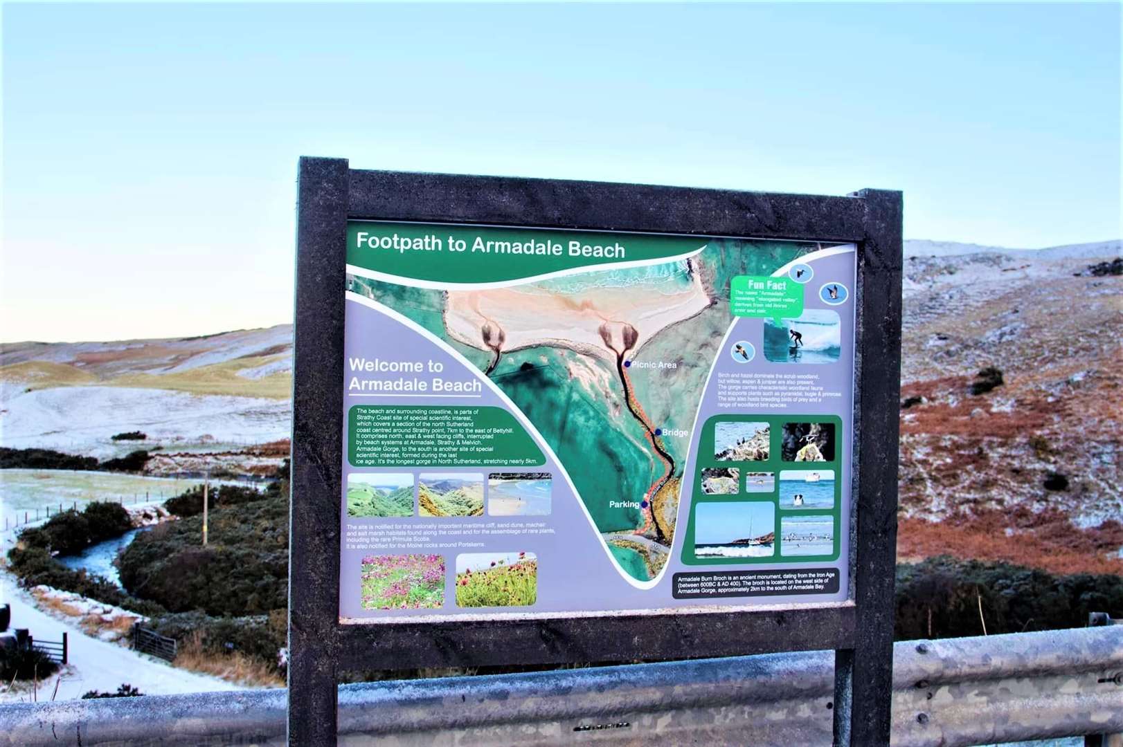 A new information board at Armadale beach.