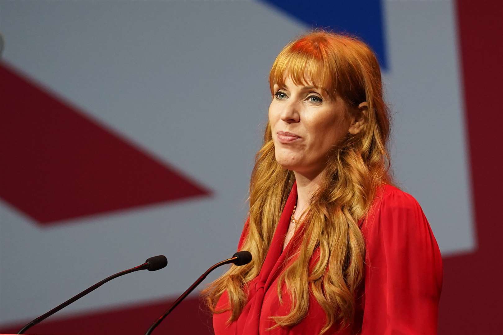 Deputy Labour leader Angela Rayner addresses the Labour Party Women’s Conference 2023 in Liverpool (Stefan Rousseau/PA)