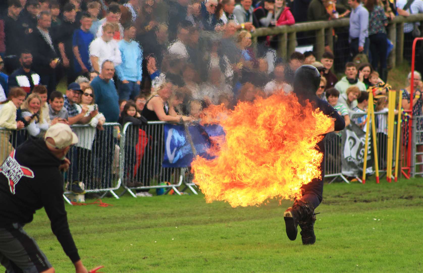 A fire run by one of the Stannage Stunt Team. Picture: Alan Hendry