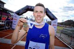 Andrew Douglas won gold at the Inverness Half Marathon.
