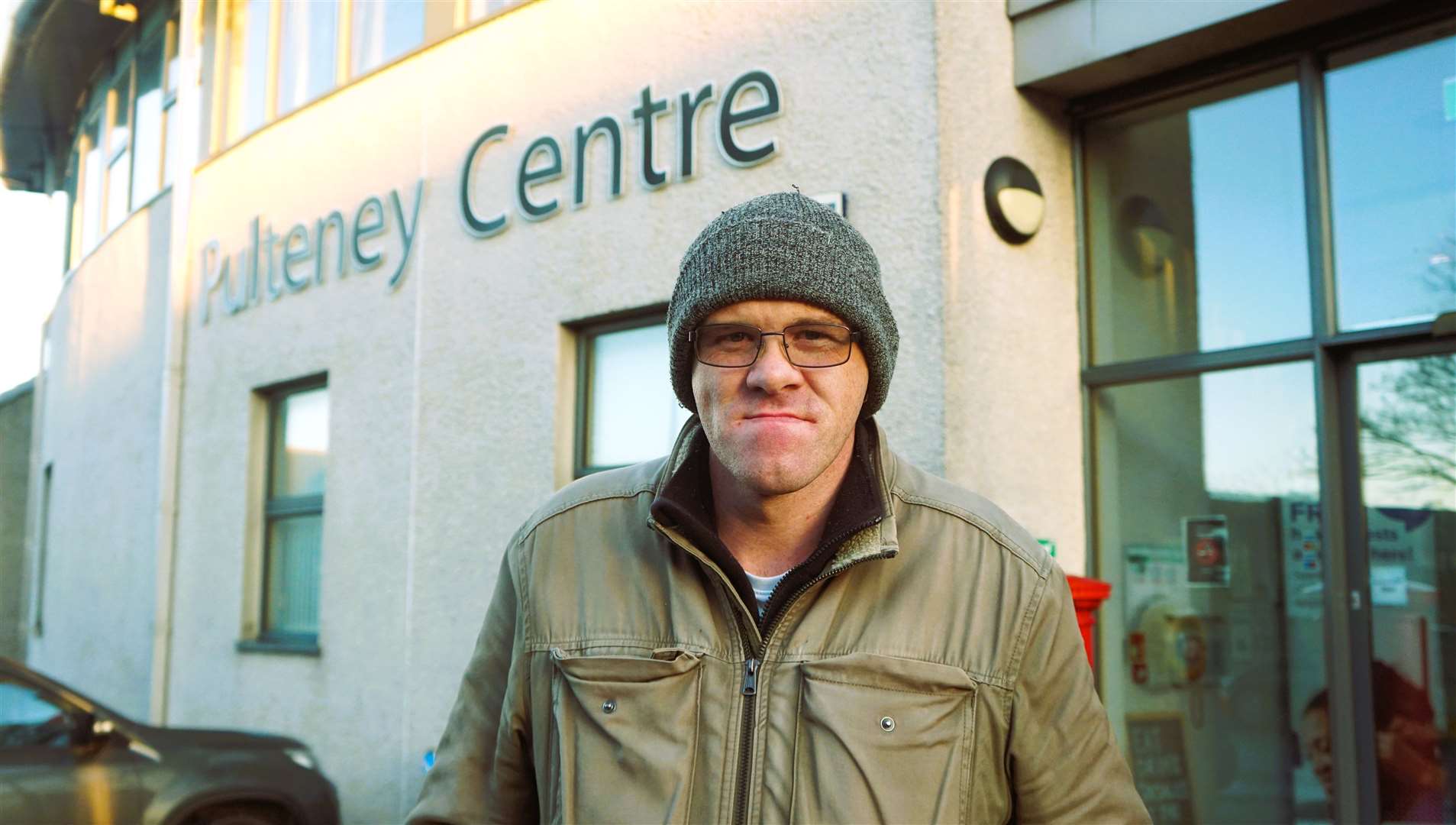 David Mackinnon outside the Pulteney Centre in Wick. Picture: DGS