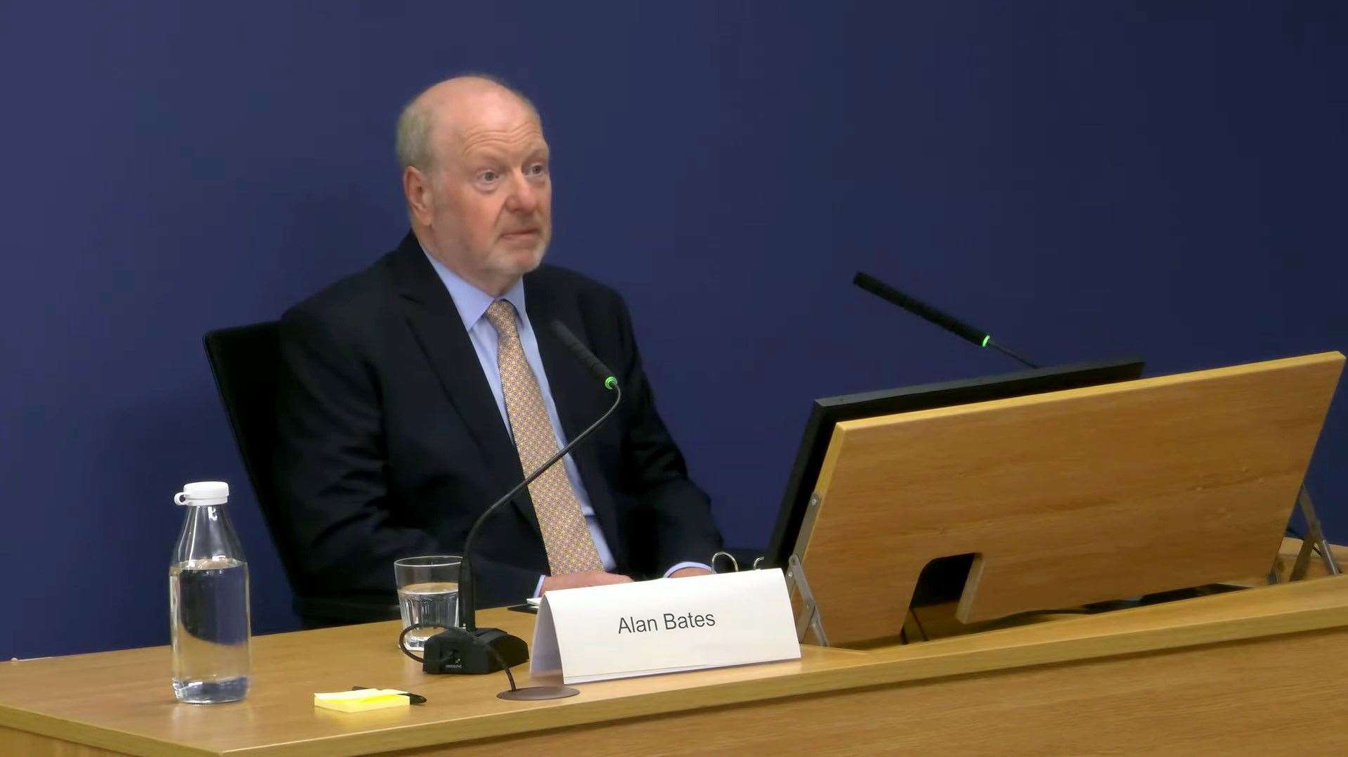 Screen grab taken from the Post Office Horizon IT Inquiry of Alan Bates giving evidence to phase four of the inquiry at Aldwych House, central London (Post Office Horizon IT Inquiry/PA)