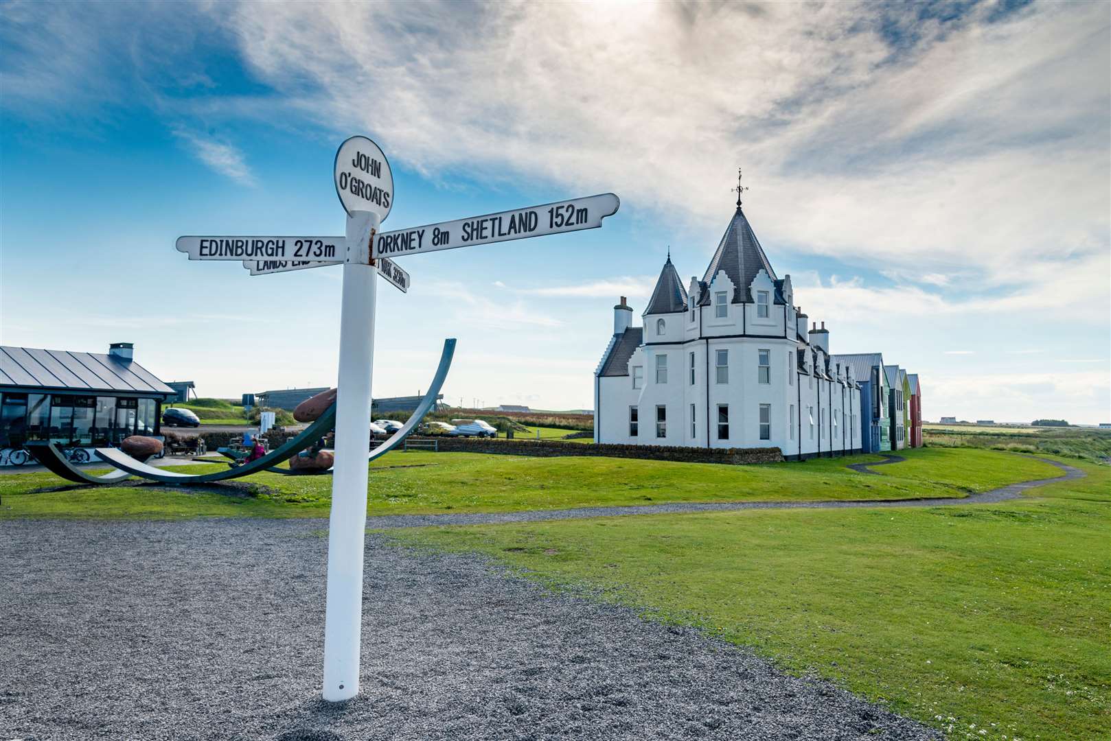 John O'Groats is a big tourist landmark in Caithness, but the county has no tourist information centres.