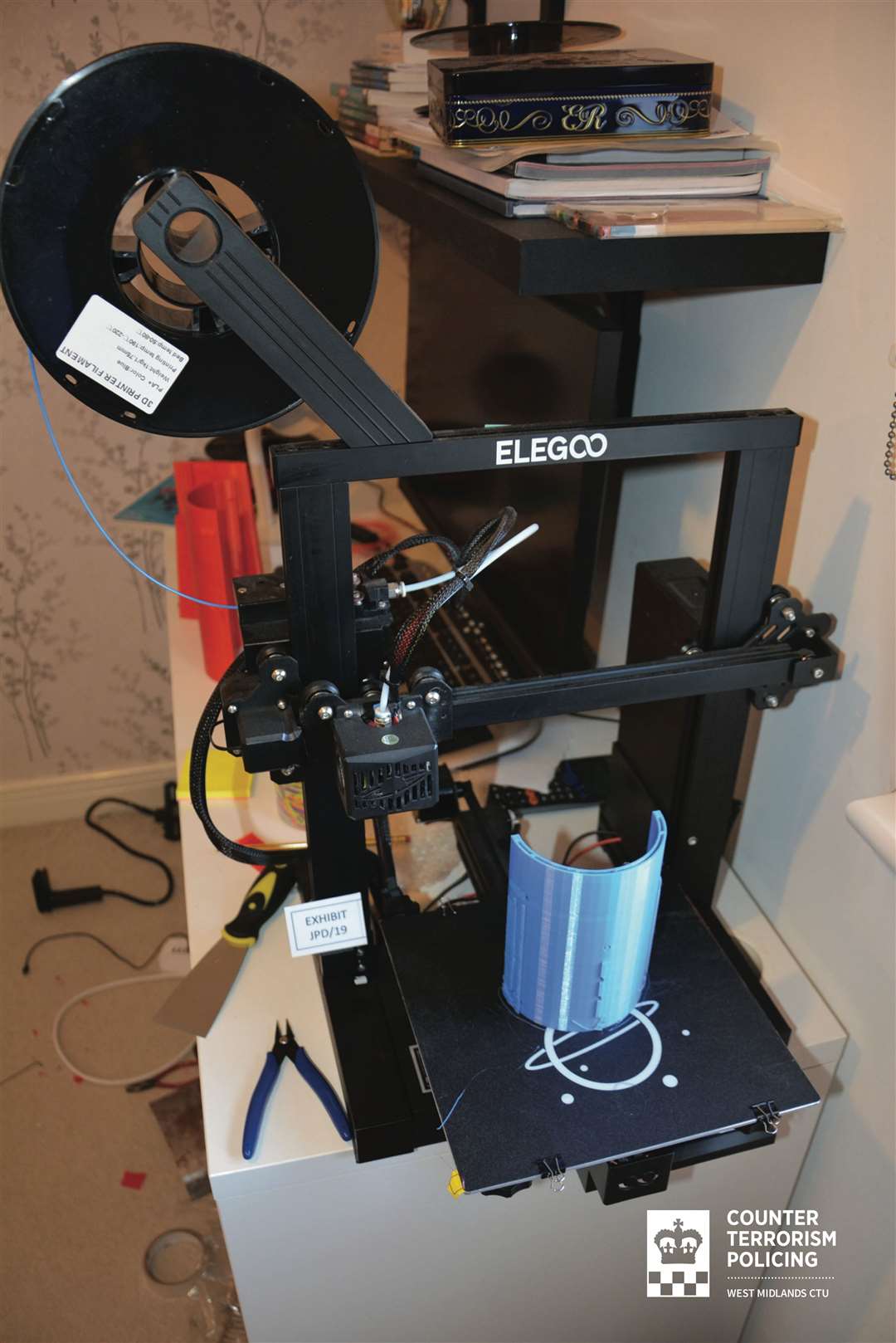 The 3D printer used by Al Bared (West Midlands CTU/PA)