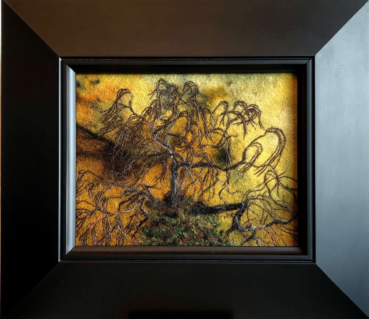 Penny Irvine is a fibre artist who creates paintings using the traditional techniques of wet felting, needle felting and raised and freehand embroidery.