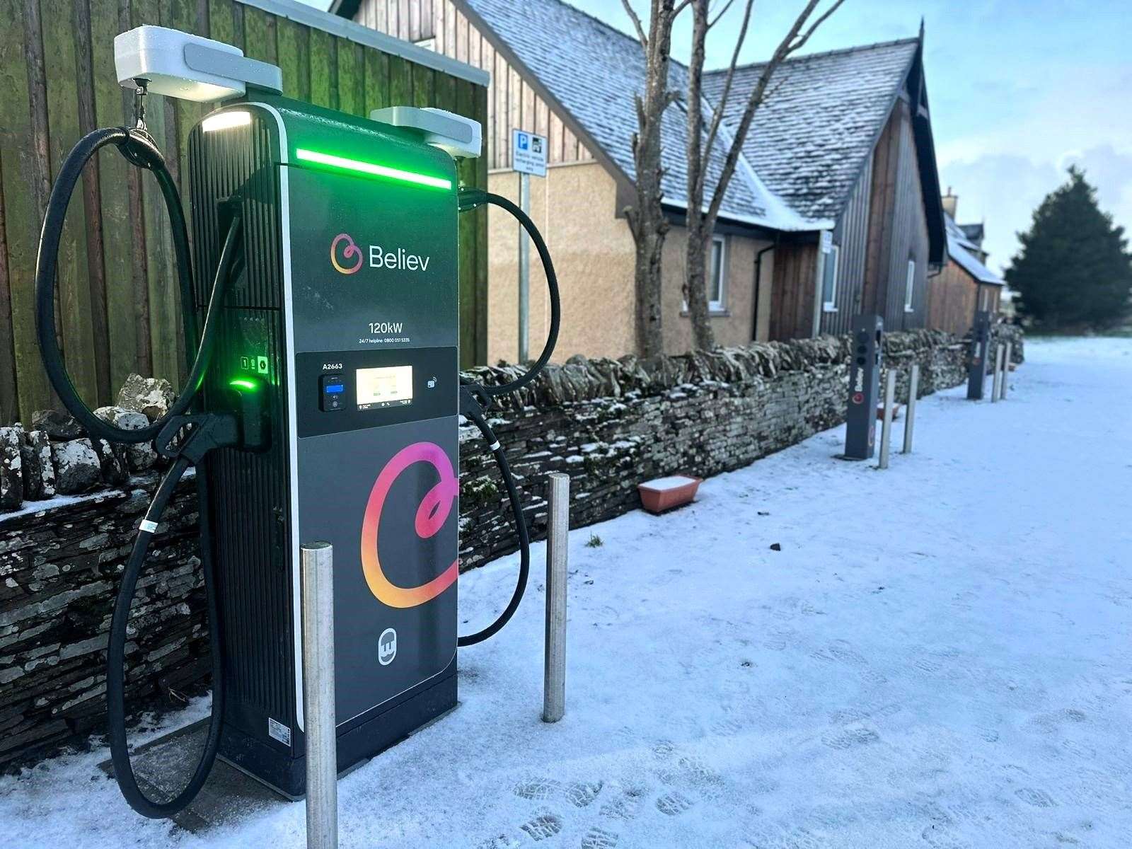 New EV charging point at the Ulbster Arms Hotel in Halkirk. Picture supplied