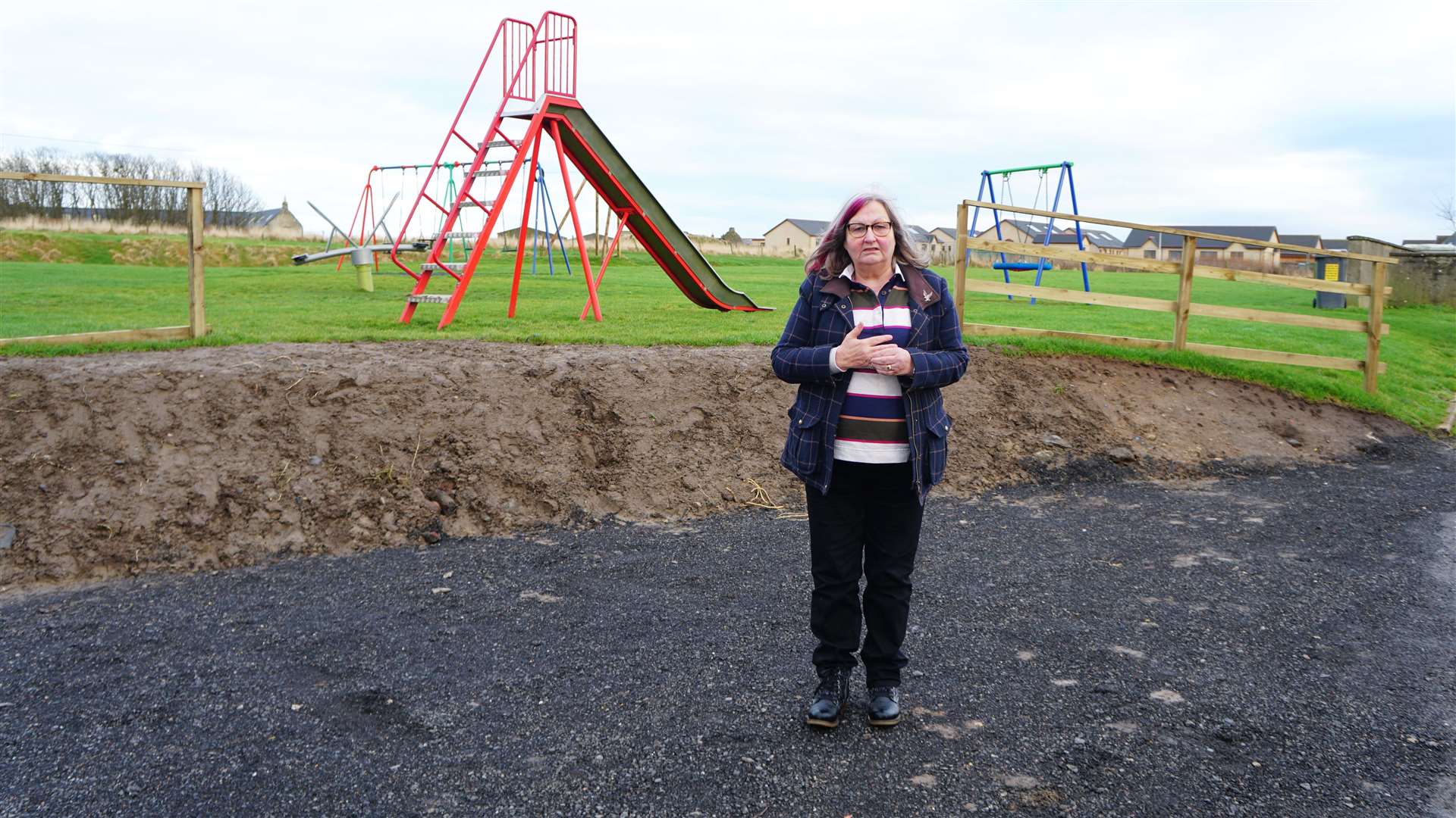 Councillor Jan McEwan at the turning area on MacLeod Road in Wick. Picture: DGS