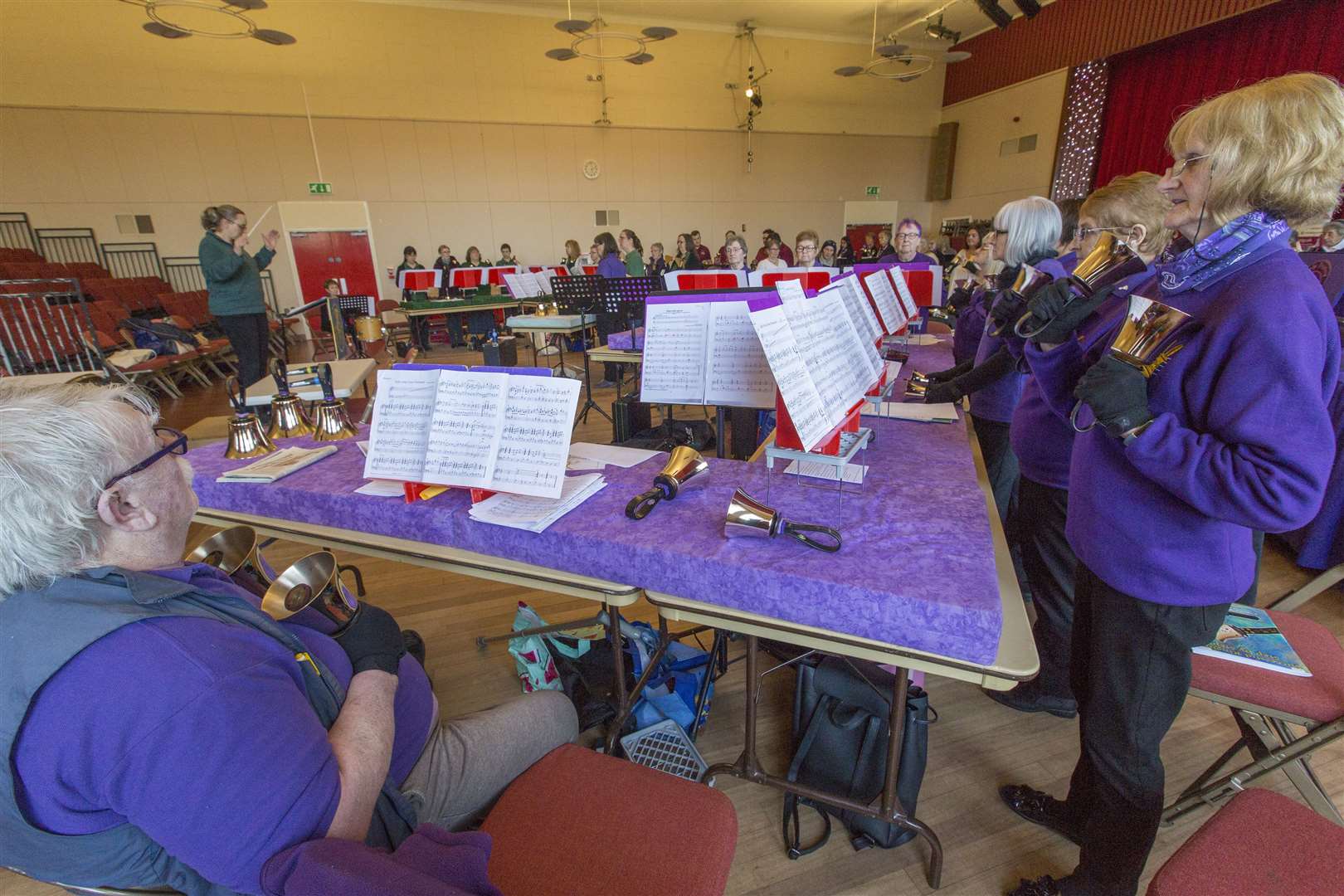 Conductor Susie Dingle leading one of the practice sessions at the Scottish Spring Rally. Picture: Robert MacDonald / Northern Studios