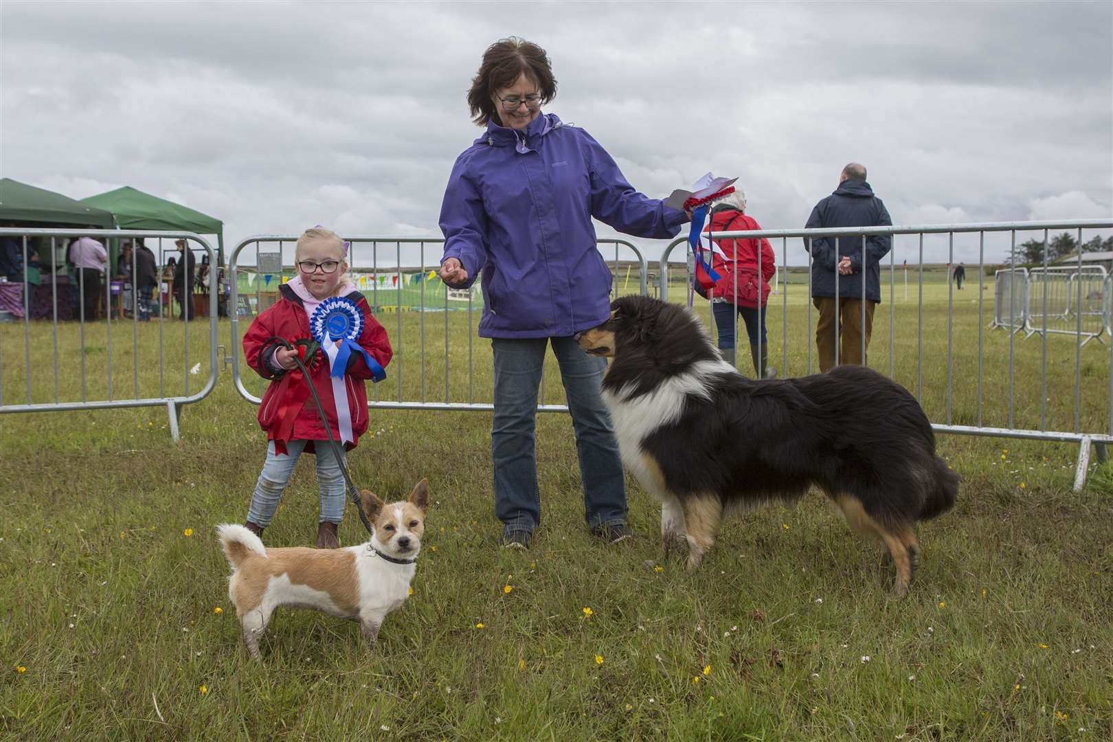 The dog show championship went to Sheila McColm, Scrabster, with Perrie, her 10-month-old Rough Collie, while five-year-old Lois Manson, Thurso, took reserve with Poppy, her year-old Jack Russell cross shih-tzu. Picture: Robert MacDonald / Northern Studios