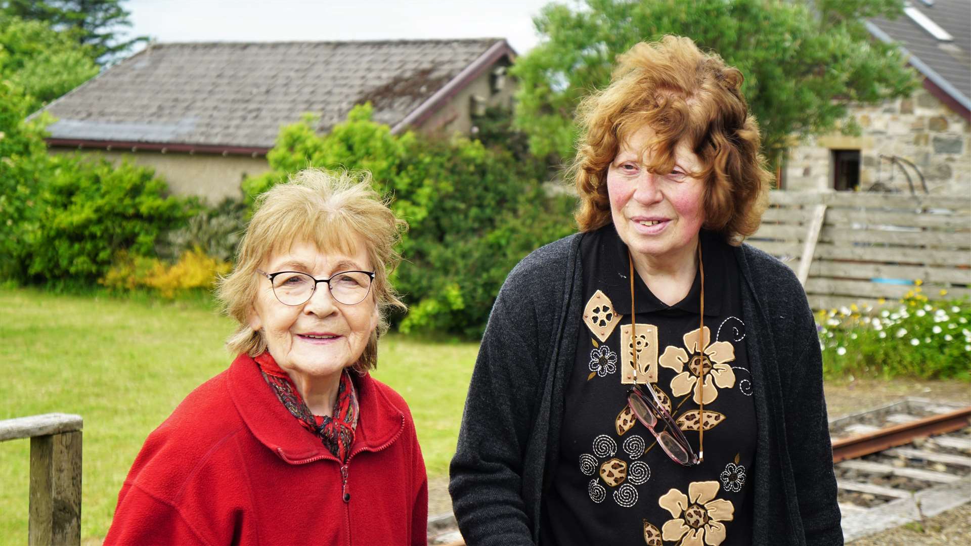 Marjory Scott, left, told stories about the old Lybster to Wick railway and Islay Macleod from Yarrows Heritage Trust hosted the event. Picture: DGS