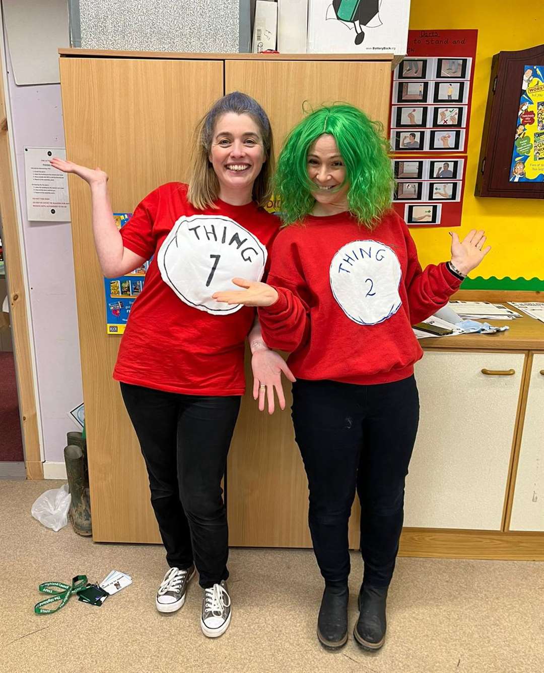 Julie Swanson and Sara Davidson played their part in the World Book Day celebration at Bower.