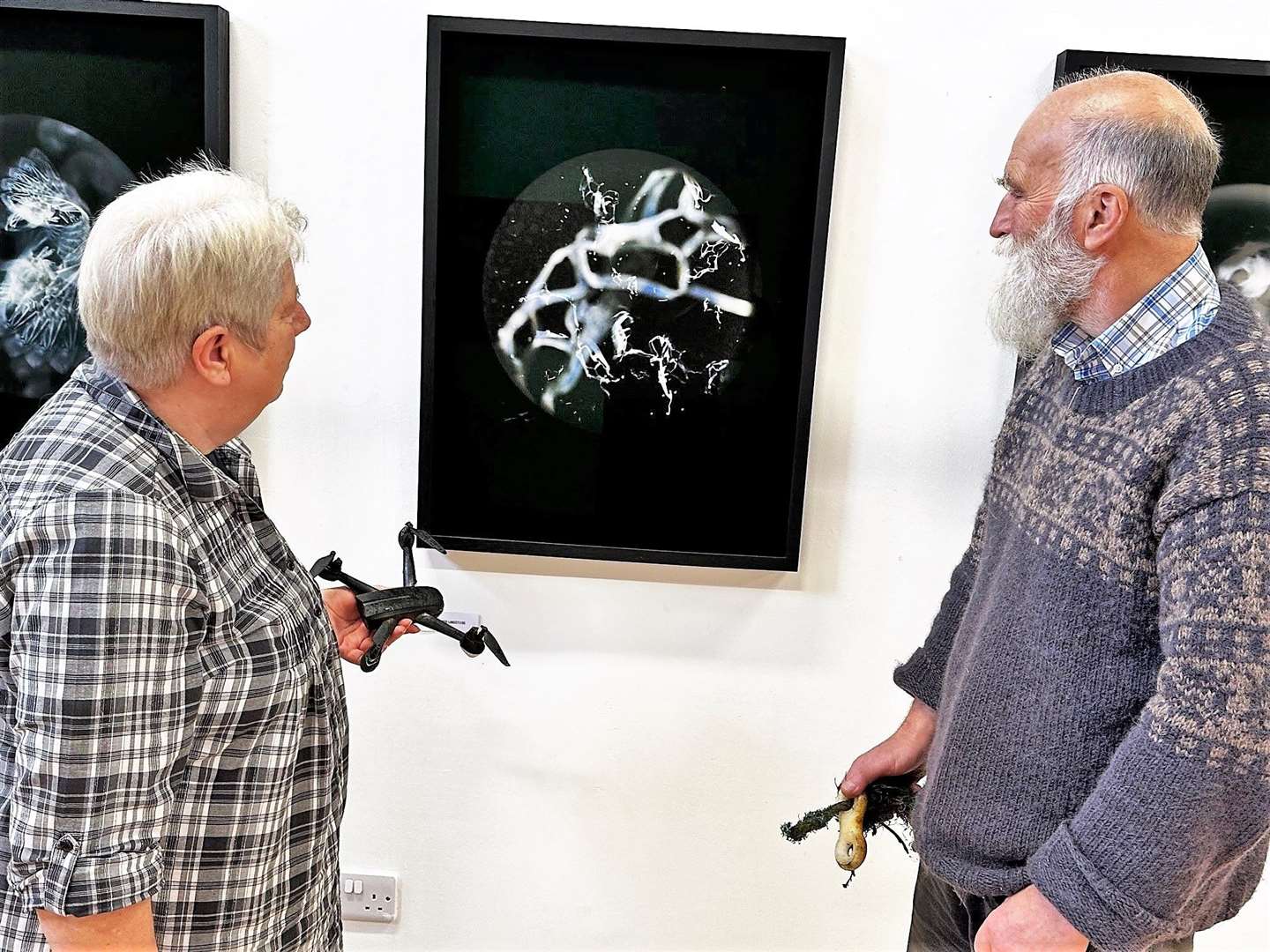 Dorcas and Allan check out some of Mandy Barker's thought provoking art from the Our Plastic Ocean exhibition.