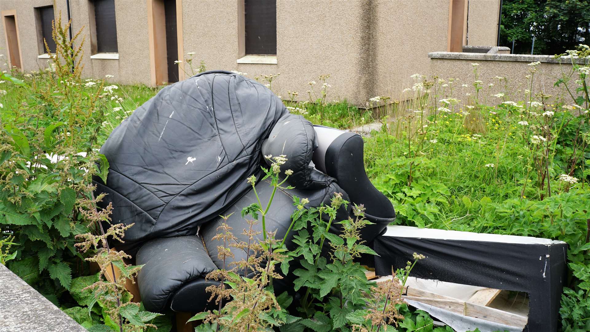Seats like this one dumped at Kennedy Terrace in Wick contain persistent organic pollutants. Pictures: DGS