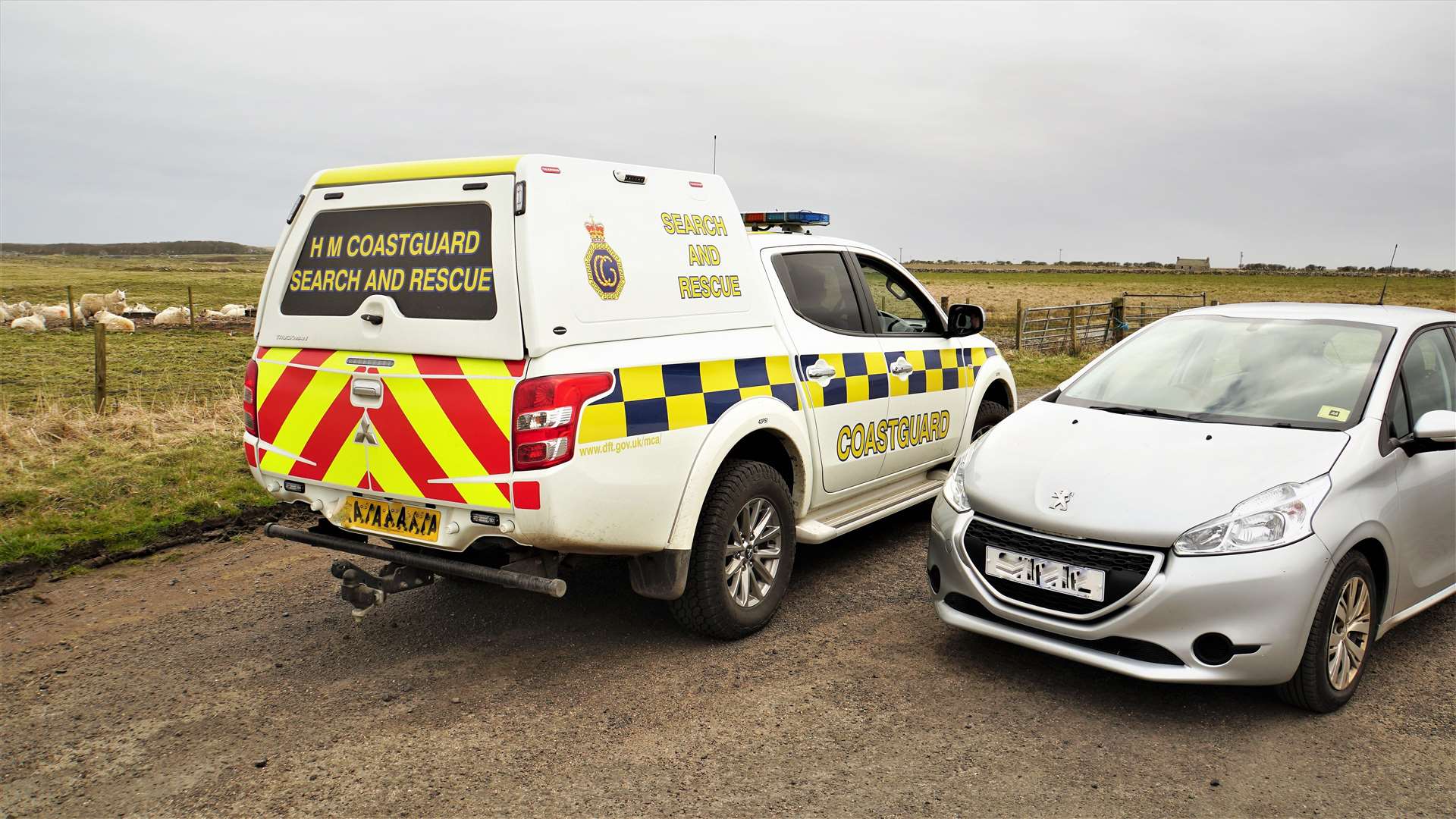 A coastguard vehicle drove around various car parks in Caithness advising people to stay away. Pictures: DGS