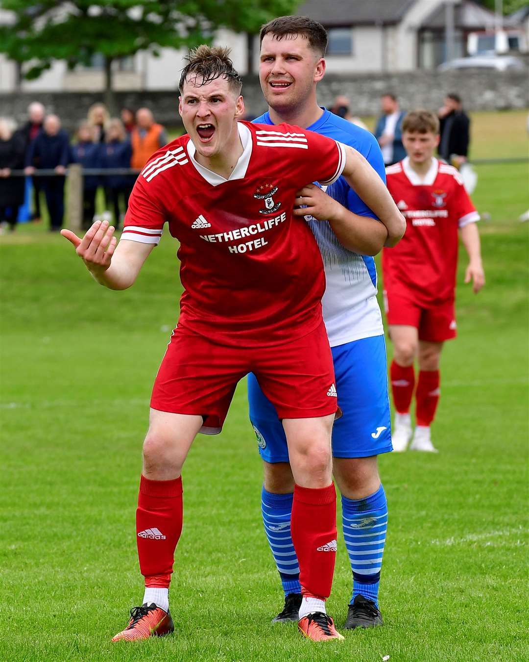 Steven Anderson (in action here against Wick Thistle) opened the scoring for Wick Groats in their midweek win against Castletown. Picture: Mel Roger