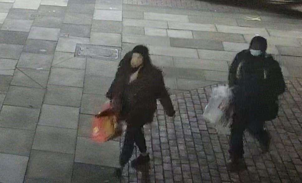 A CCTV image of Mark Gordon and Constance Marten walking through Flower and Dean Walk near Brick Lane, east London on January 7 (Metropolitan Police/PA)