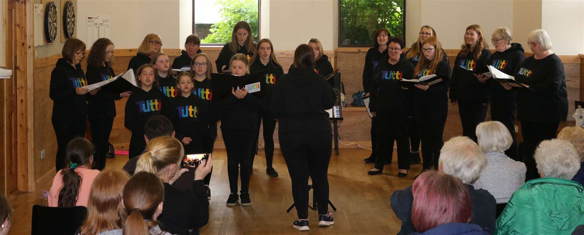 The Tutti Choir at Halkirk Youth Club at the end-of-term presentation