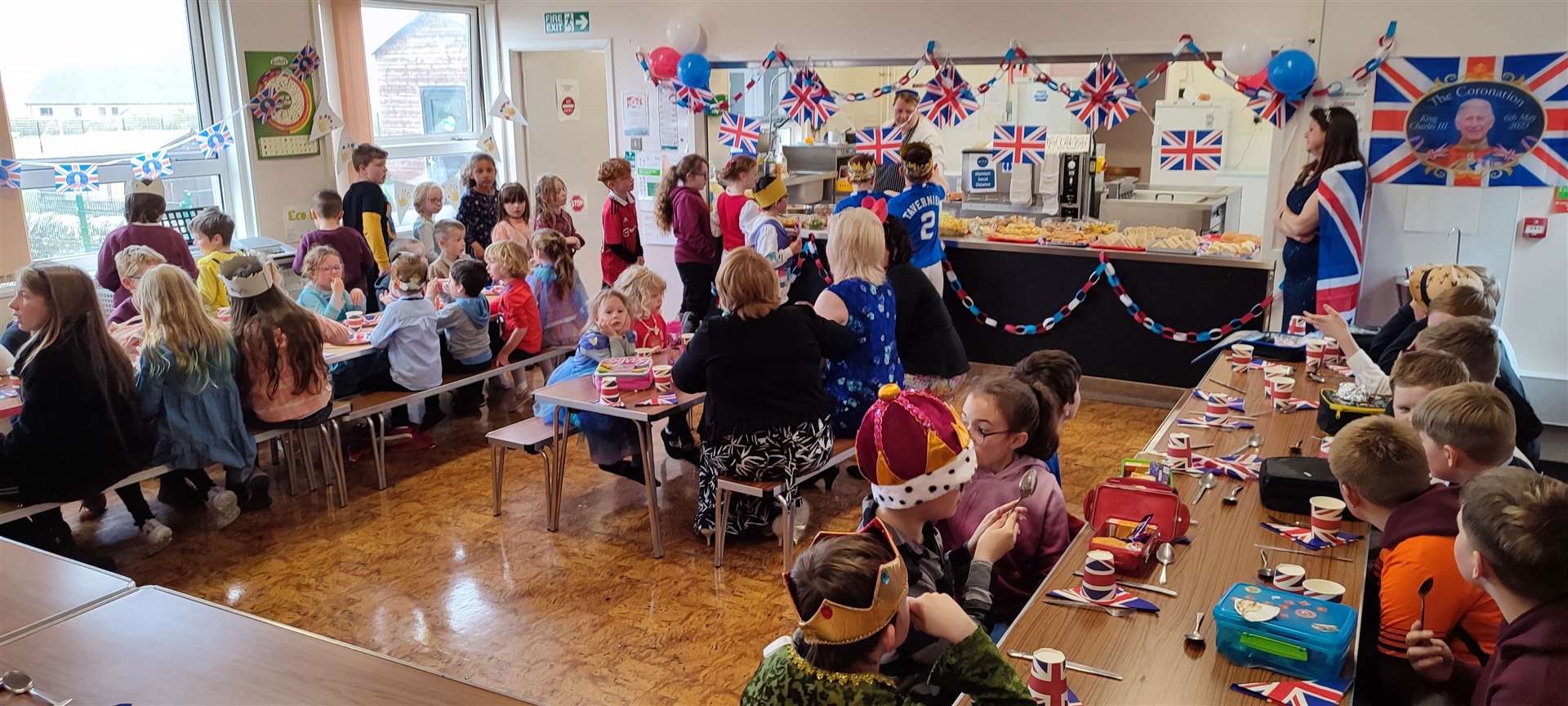 Canisbay pupils had a coronation lunch to mark the special occasion