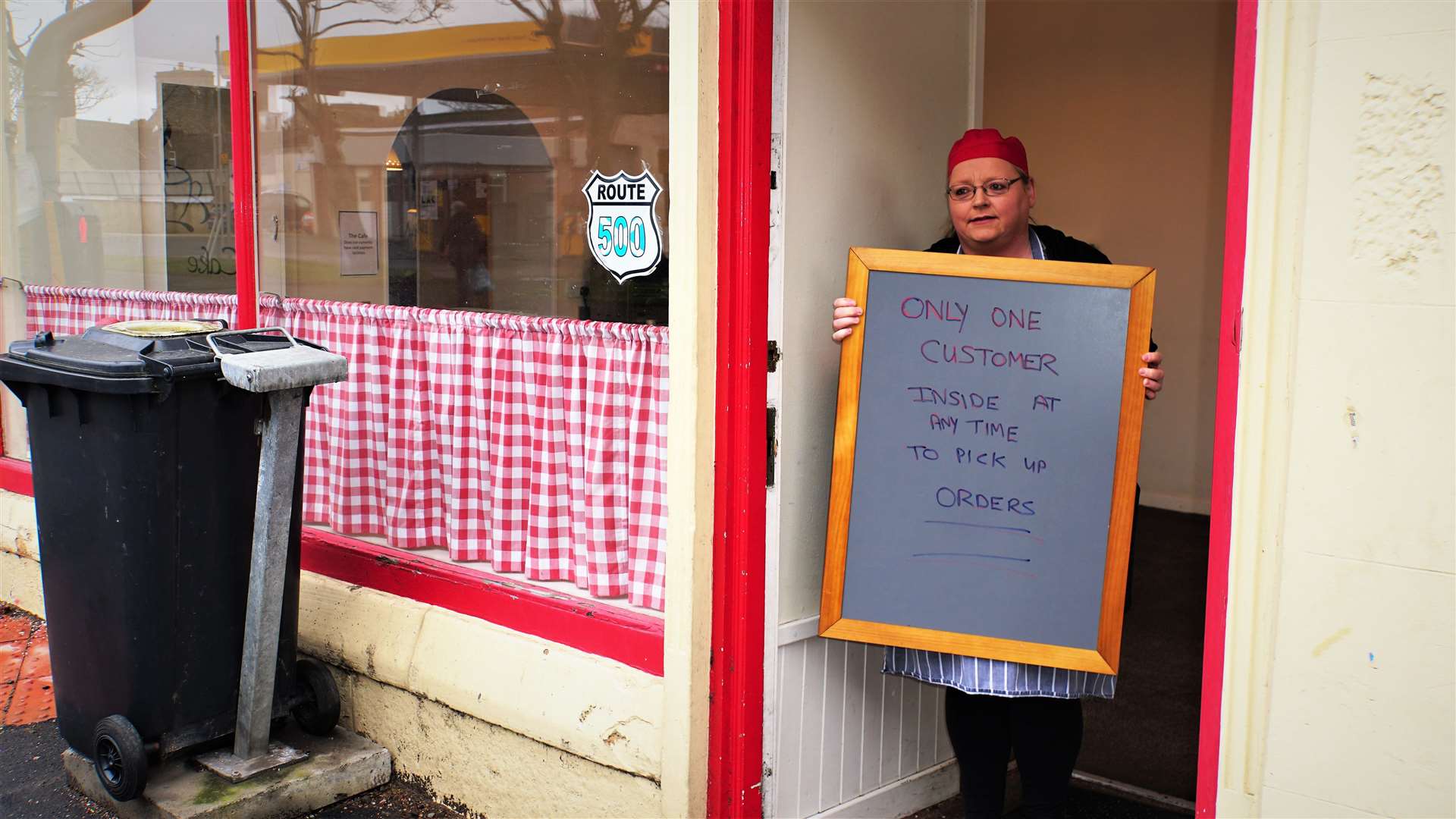 Amalie Johnston runs the Corner Café on Wick's Francis Street and is operating a takeaway service at the moment. Pictures: DGS
