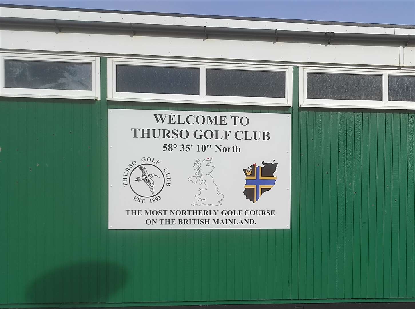 Thurso Golf Club's new sign.