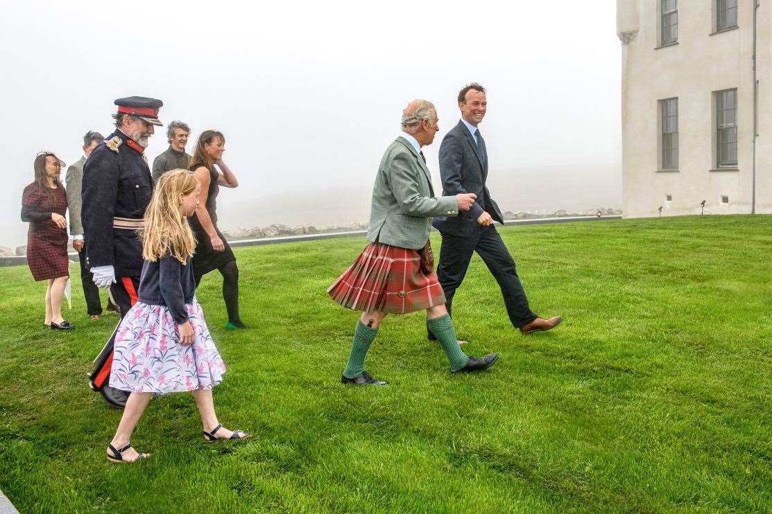 King Charles visited the refurbished House of the Northern Gate at Dunnet. Picture supplied