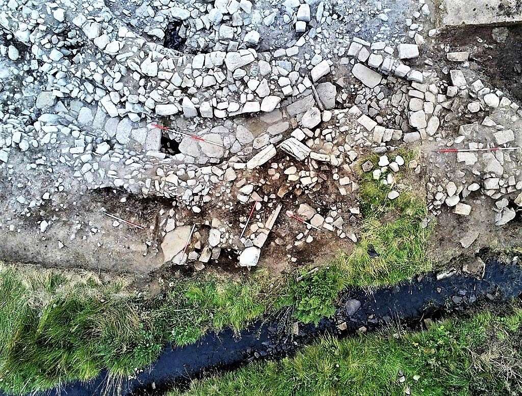 Swartigill site excavation taken from a drone.