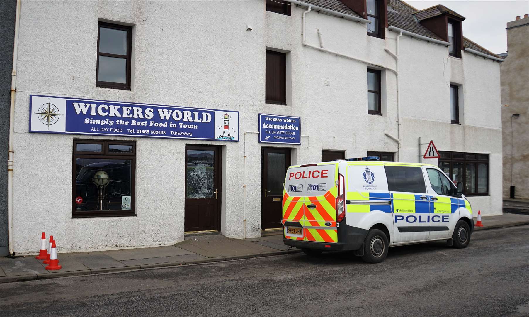 Police attending the scene of the break-in at Wicker's World at 9am on Friday, March 13. Pictures: DGS