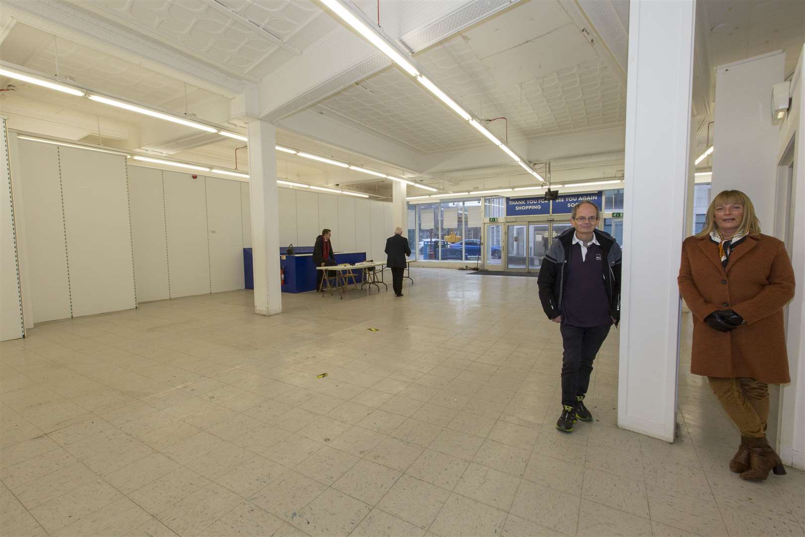 Community council chairwoman Joanna Coghill and secretary John Bogle on the ground floor of the former Original Factory Shop building. Picture: Robert MacDonald / Northern Studios