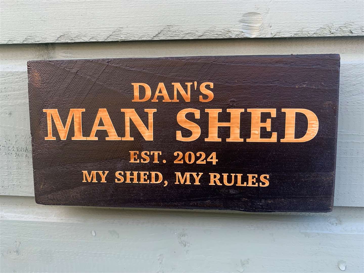 Dan Mackay's man shed - he has big plans for it this year!