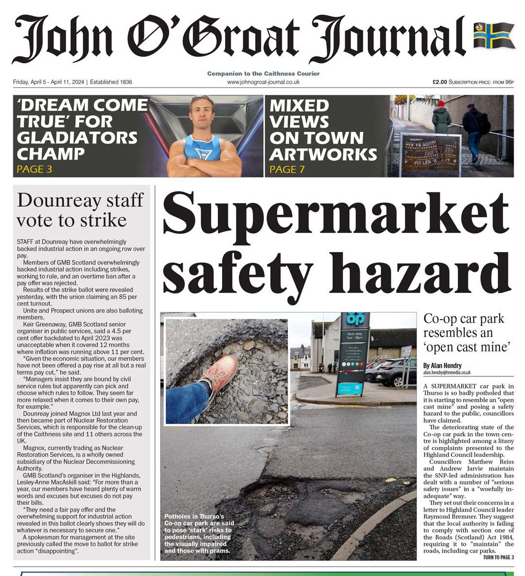 How we reported concerns over the car park at Thurso's Co-op store in April.