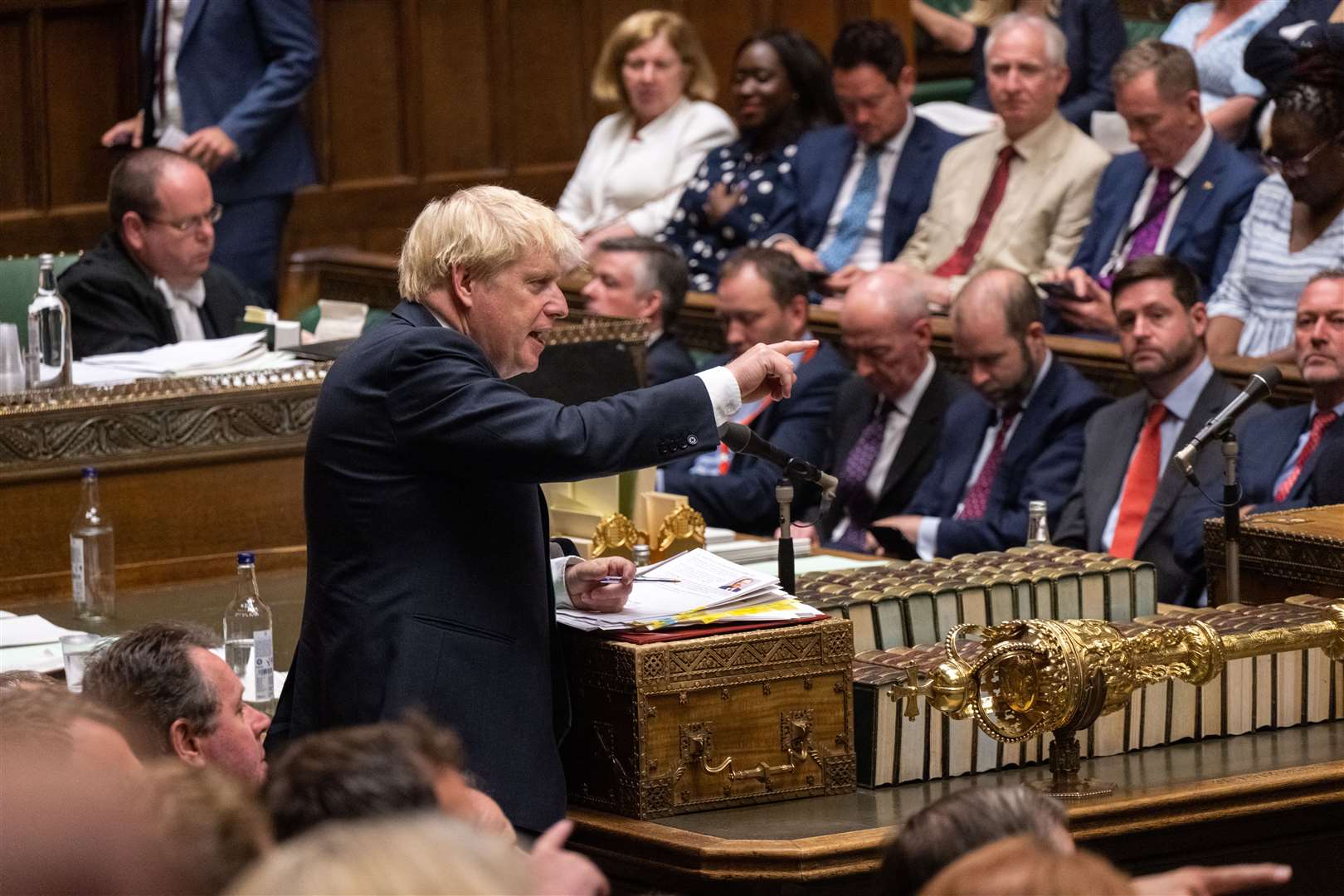 Prime Minister Boris Johnson in the House of Commons (UK Parliament/Andy Bailey)