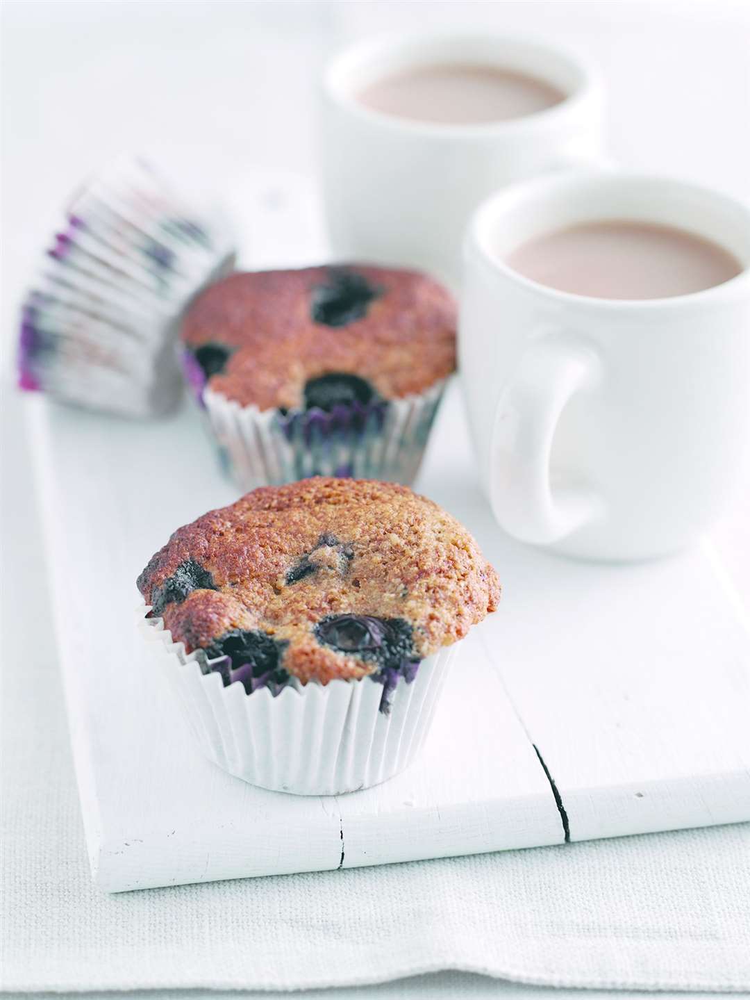 Bran and blueberry muffins.