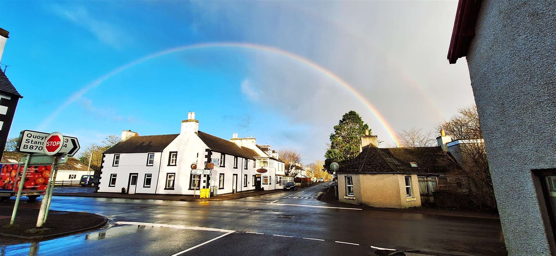 Rainbow seen in the same position as the fogbow a couple of days before on Saturday, January 6. Picture: DGS