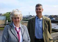 Samaritans’ local chairwoman Catherine Simpson pictured with the organisation’s new director for Scotland, Andrew Sim.