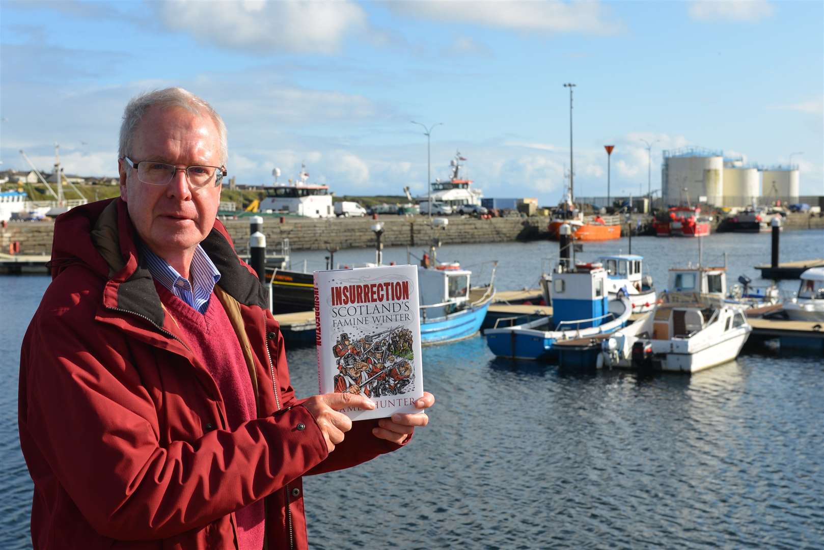 James Hunter, author of Insurrection: Scotland’s Famine Winter, pictured at Wick harbour. Picture: Jim A Johnston