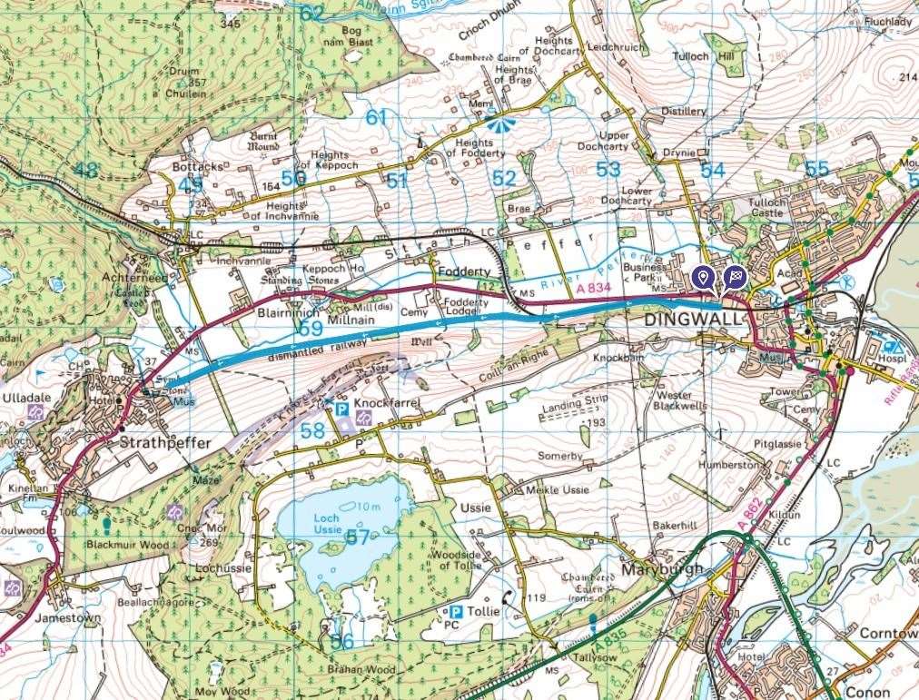 Peffery Way. ©Crown copyright 2023 Ordnance Survey. Media 025/23.