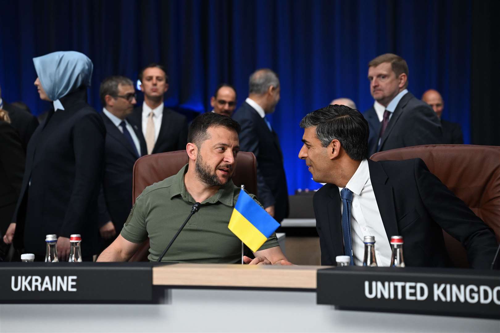 Rishi Sunak, right, described the deal as a new high point in international support for Ukraine (Paul Ellis/PA)