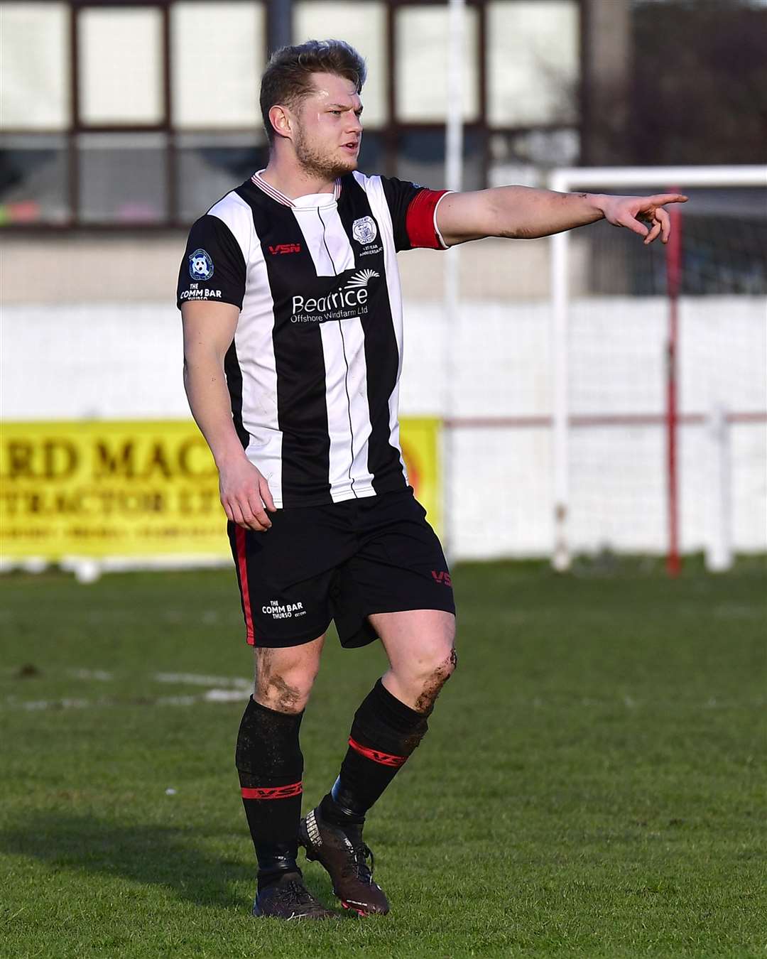 Jack Halliday wearing the captain's armband during a 2-2 draw with Brora Rangers at Dudgeon Park in February 2022. He says attitude is a big part of being playing for Academy. Picture: Mel Roger
