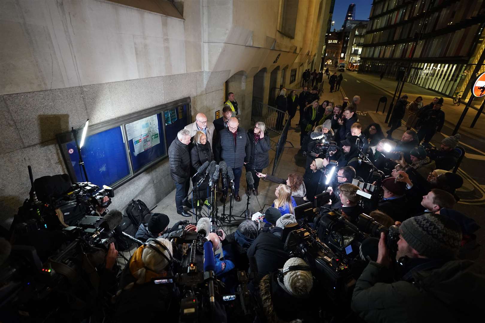 The family of Harry Dunn outside the Old Bailey (James Manning/PA)