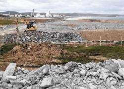 Construction under way at Dounreay’s low-level waste dump.